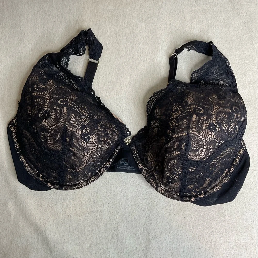 ThirdLove 24/7 Lace Contour Plunge Black Size 36F‎